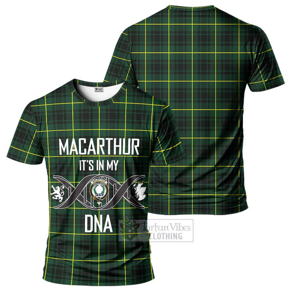 MacArthur Modern Tartan T-Shirt with Family Crest DNA In Me Style - Tartan Vibes Clothing