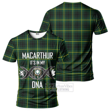 MacArthur Modern Tartan T-Shirt with Family Crest DNA In Me Style