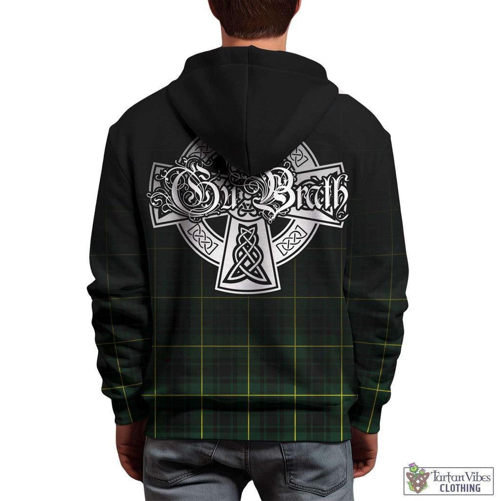 Tartan Vibes Clothing MacArthur Modern Tartan Hoodie Featuring Alba Gu Brath Family Crest Celtic Inspired