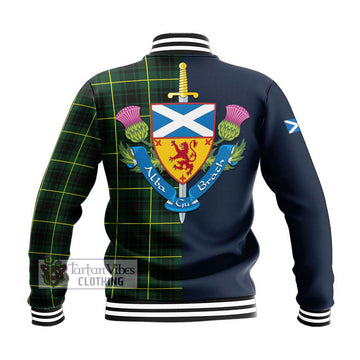 MacArthur Modern Tartan Baseball Jacket Alba with Scottish Lion Royal Arm Half Style