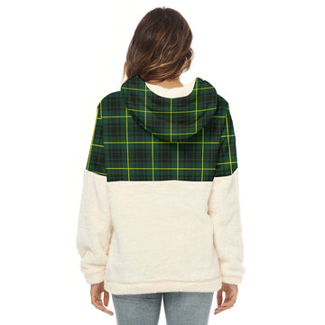 MacArthur Modern Tartan Women's Borg Fleece Hoodie With Half Zip