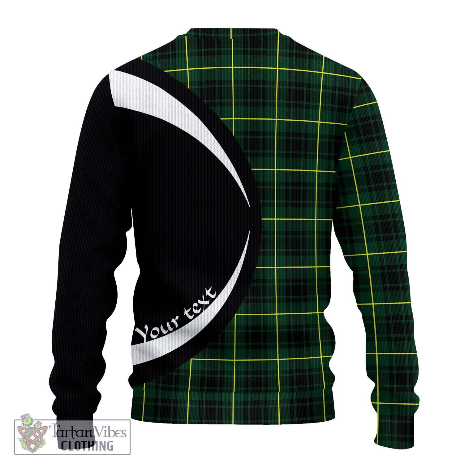 MacArthur Modern Tartan Knitted Sweater with Family Crest Circle Style - Tartan Vibes Clothing