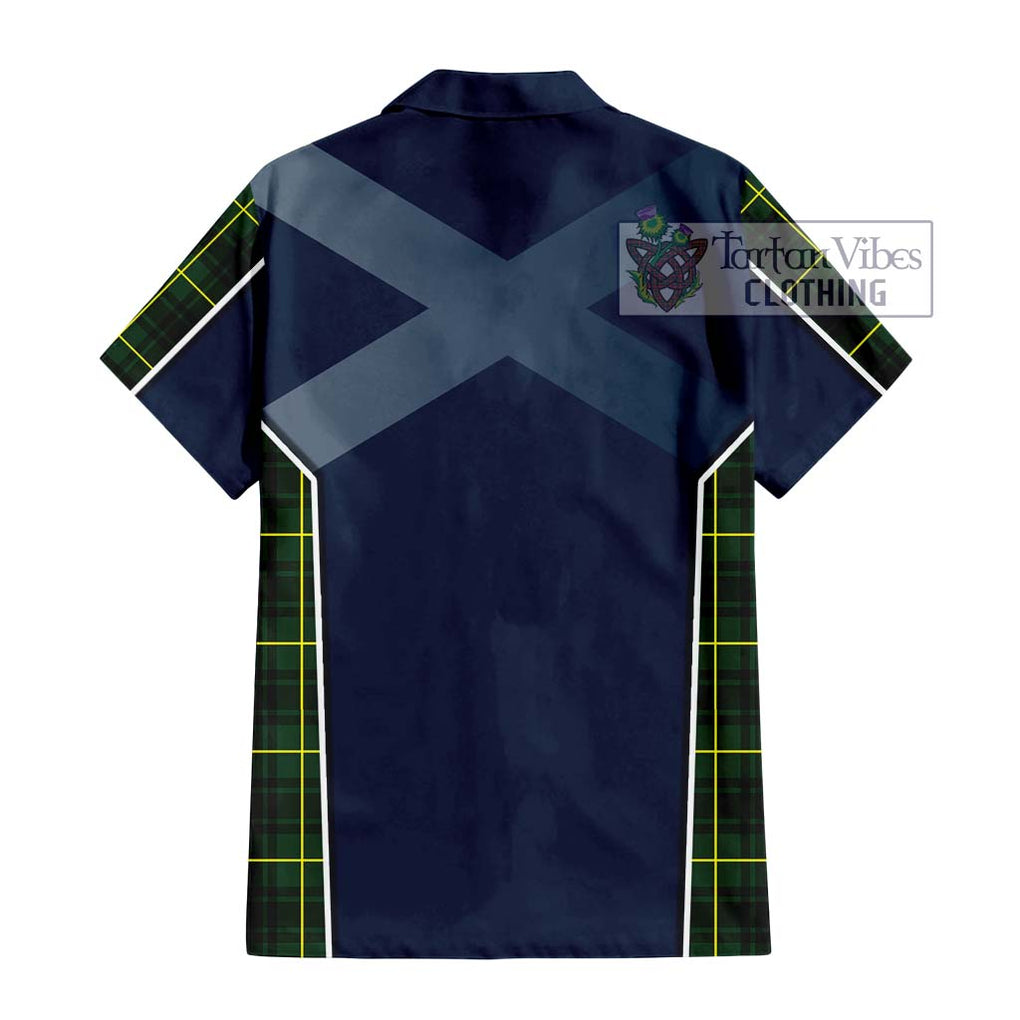 MacArthur Modern Tartan Short Sleeve Button Shirt with Family Crest and Lion Rampant Vibes Sport Style - Tartan Vibes Clothing