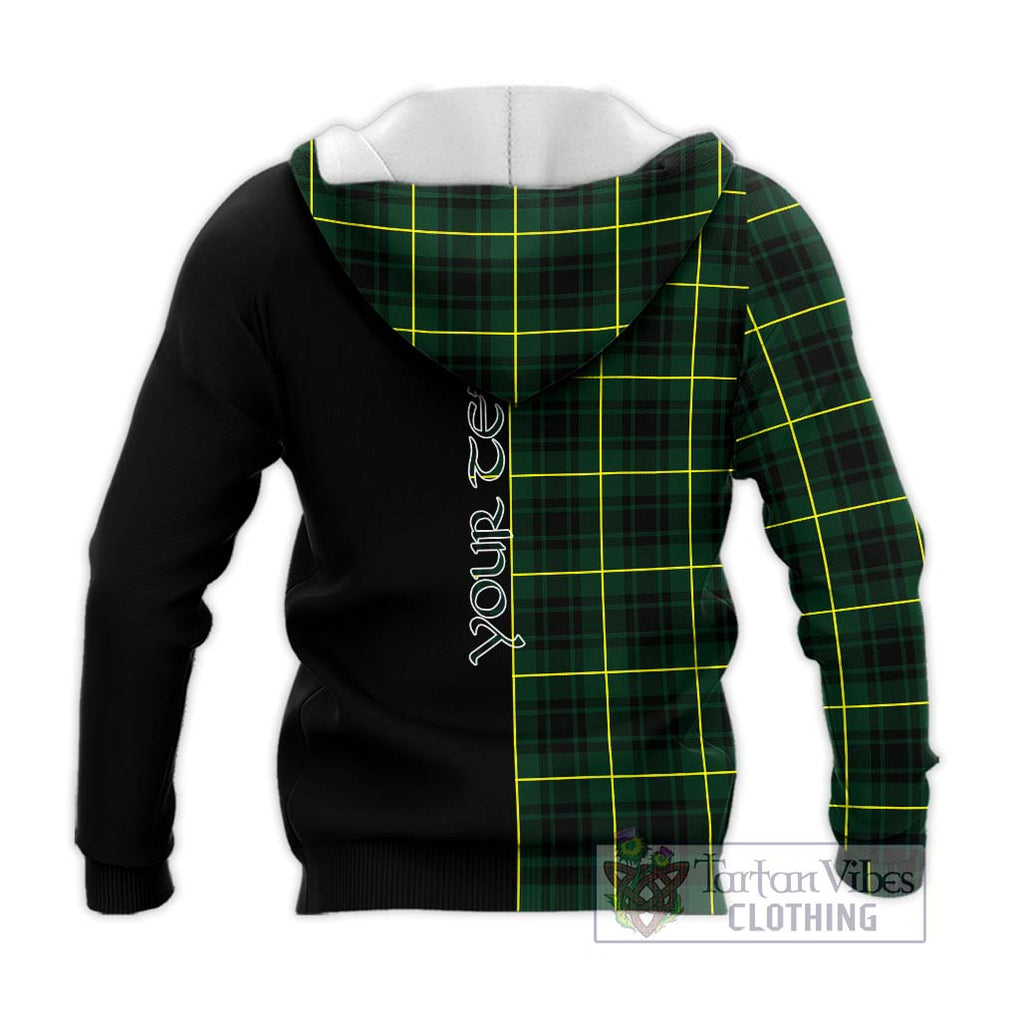 MacArthur Modern Tartan Knitted Hoodie with Family Crest and Half Of Me Style - Tartanvibesclothing Shop