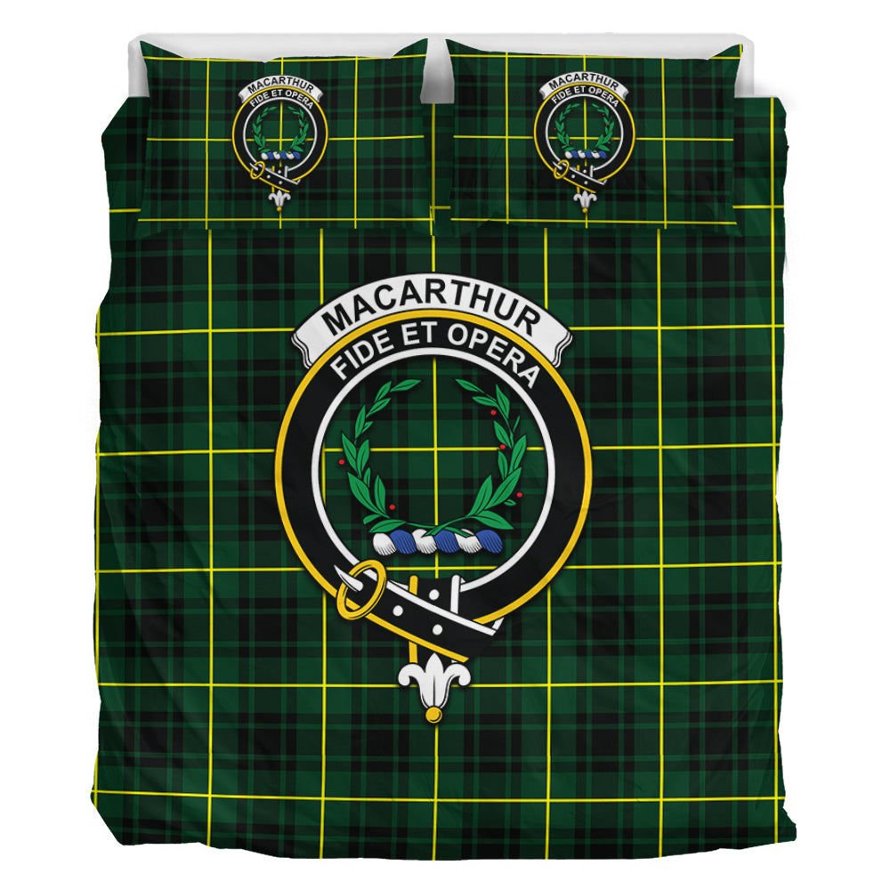 MacArthur Modern Tartan Bedding Set with Family Crest - Tartan Vibes Clothing