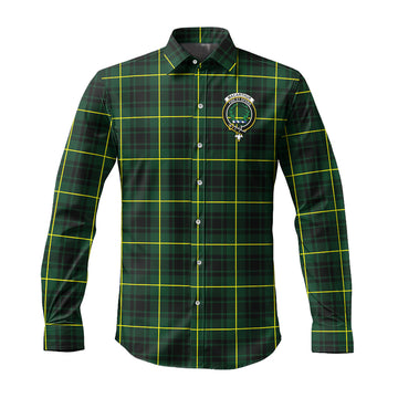 MacArthur Modern Tartan Long Sleeve Button Up Shirt with Family Crest