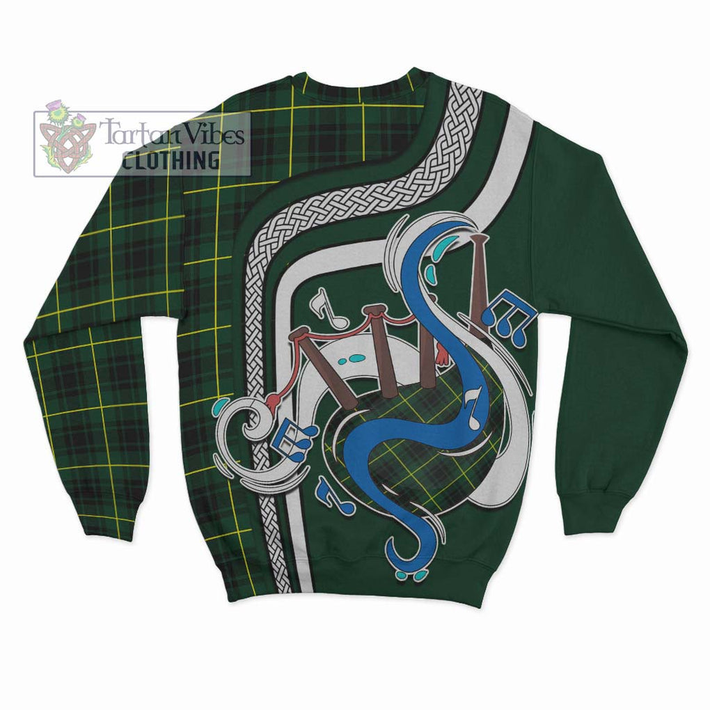 Tartan Vibes Clothing MacArthur Modern Tartan Sweatshirt with Epic Bagpipe Style