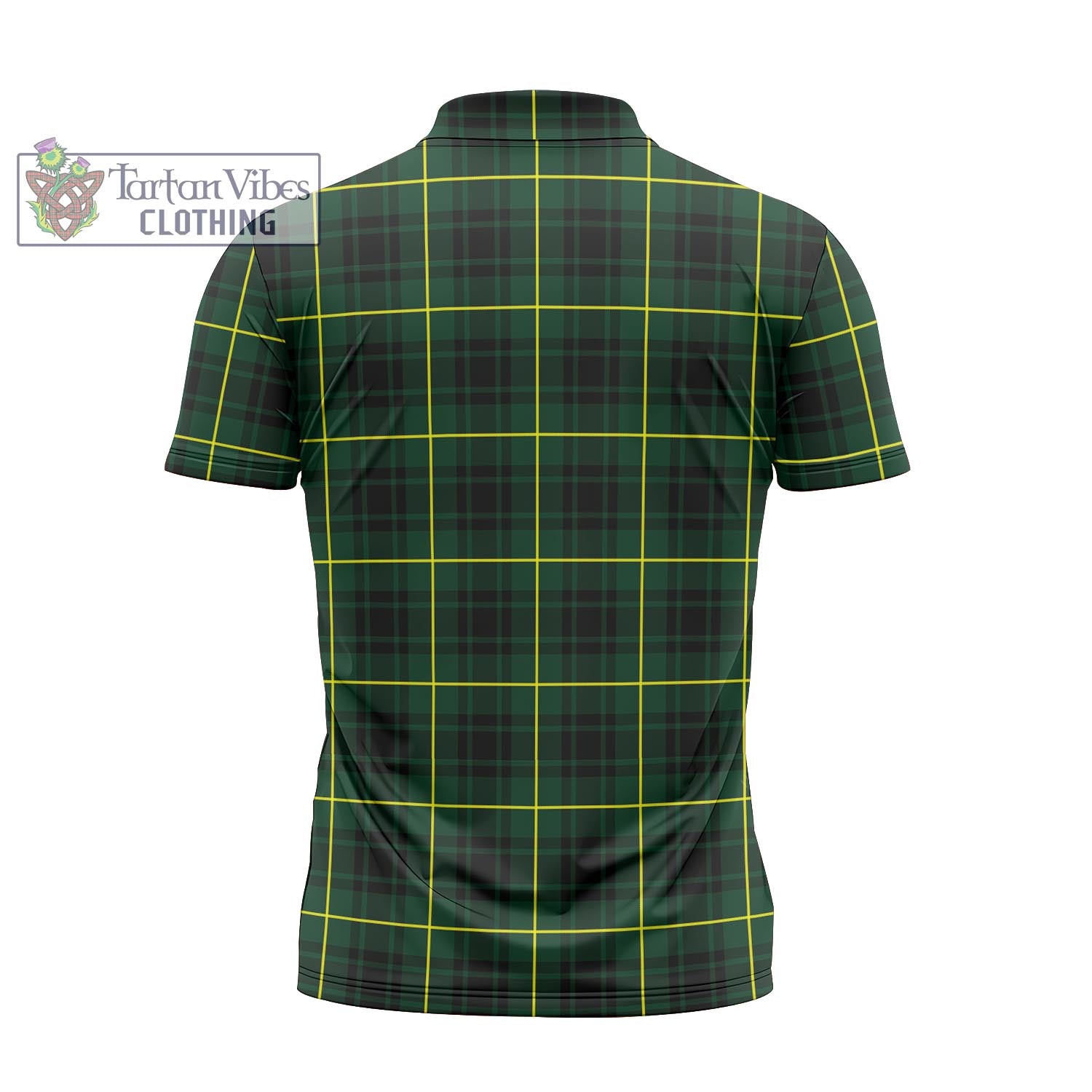 Tartan Vibes Clothing MacArthur Modern Tartan Zipper Polo Shirt with Family Crest