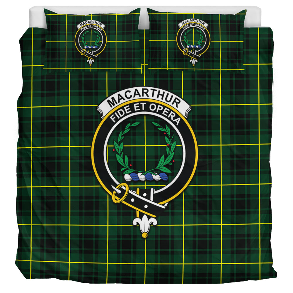 MacArthur Modern Tartan Bedding Set with Family Crest UK Bedding Set UK Super King 104*94 inch - Tartan Vibes Clothing