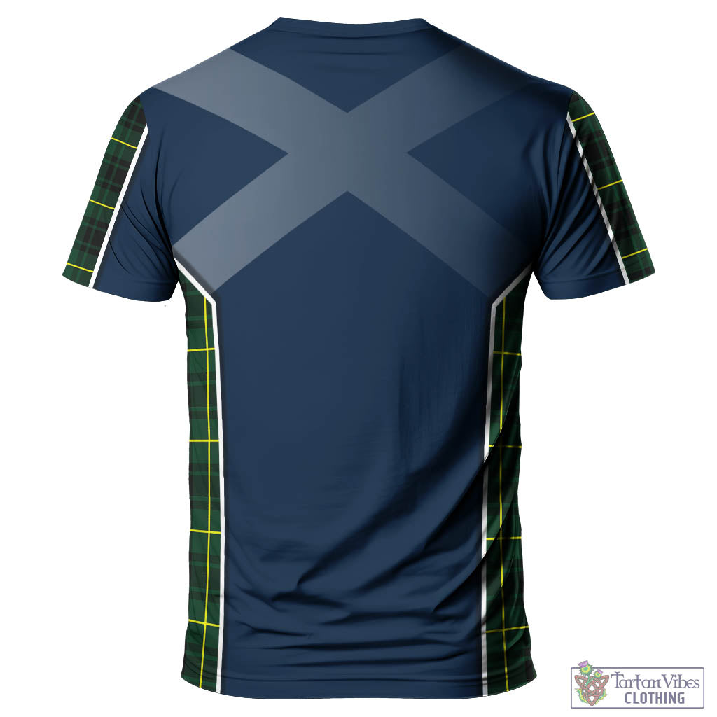 Tartan Vibes Clothing MacArthur Modern Tartan T-Shirt with Family Crest and Scottish Thistle Vibes Sport Style