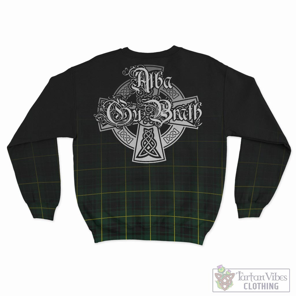 Tartan Vibes Clothing MacArthur Modern Tartan Sweatshirt Featuring Alba Gu Brath Family Crest Celtic Inspired
