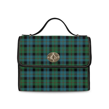 McAskill (McCaskill) Ancient Tartan Waterproof Canvas Bag Black Leather Strap One Size 10.5*20*27cm - Tartan Vibes Clothing