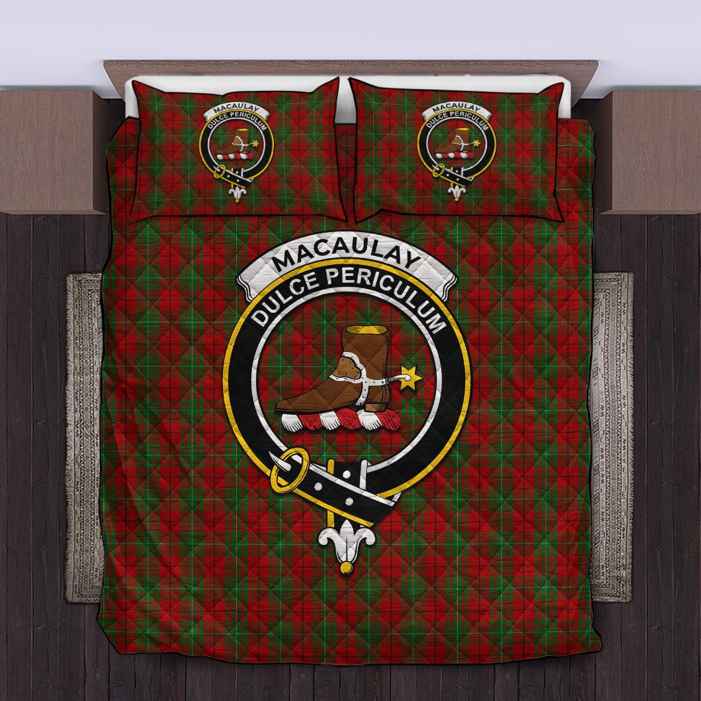 MacAulay (MacAuley) Tartan Quilt Bed Set with Family Crest Twin - Tartan Vibes Clothing