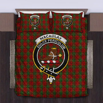 MacAulay (MacAuley) Tartan Quilt Bed Set with Family Crest