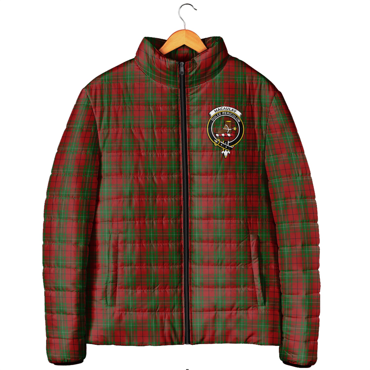 MacAulay (MacAuley) Tartan Padded Jacket with Family Crest Men's Padded Jacket - Tartan Vibes Clothing