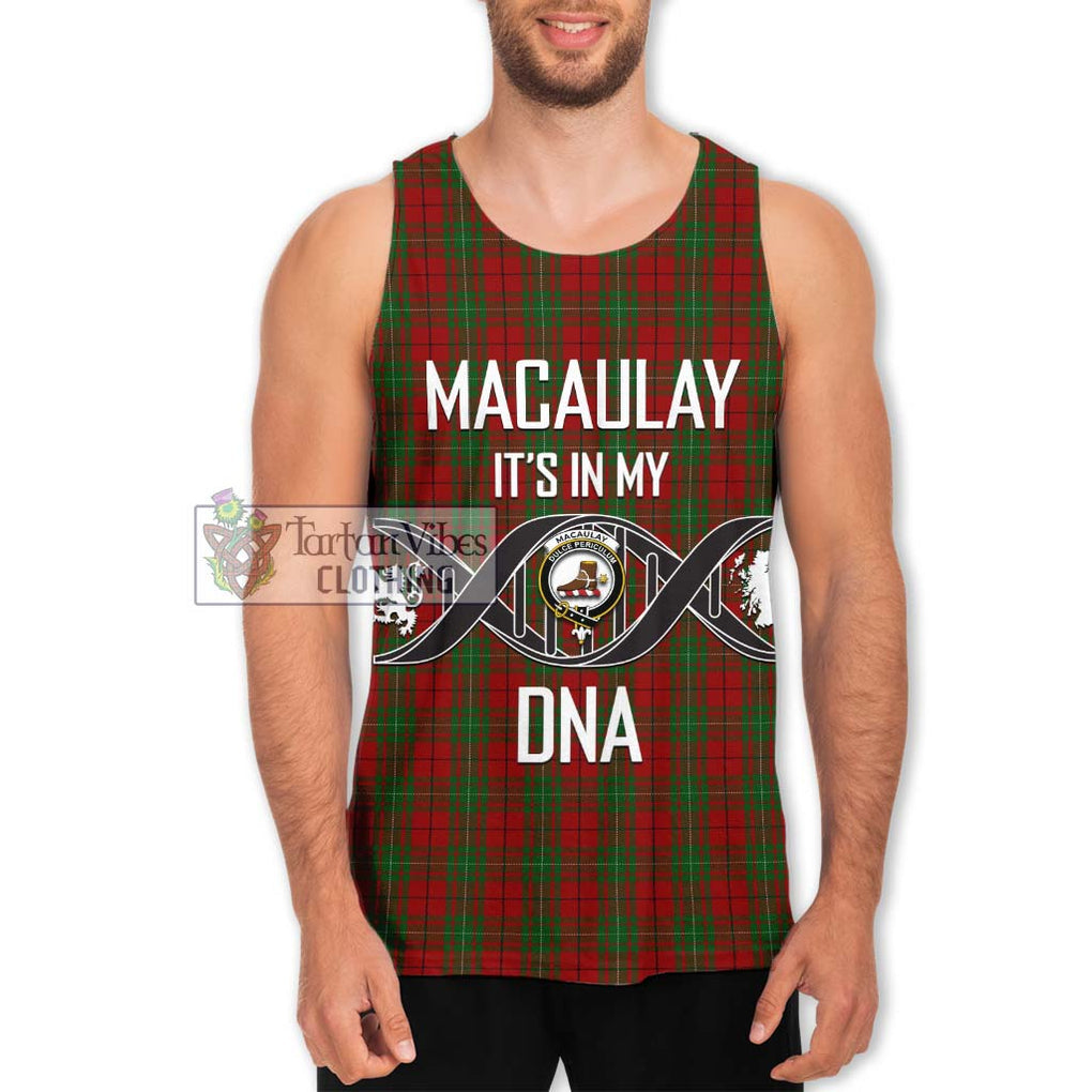 MacAulay (MacAuley) Tartan Men's Tank Top with Family Crest DNA In Me Style Men - Tartanvibesclothing Shop