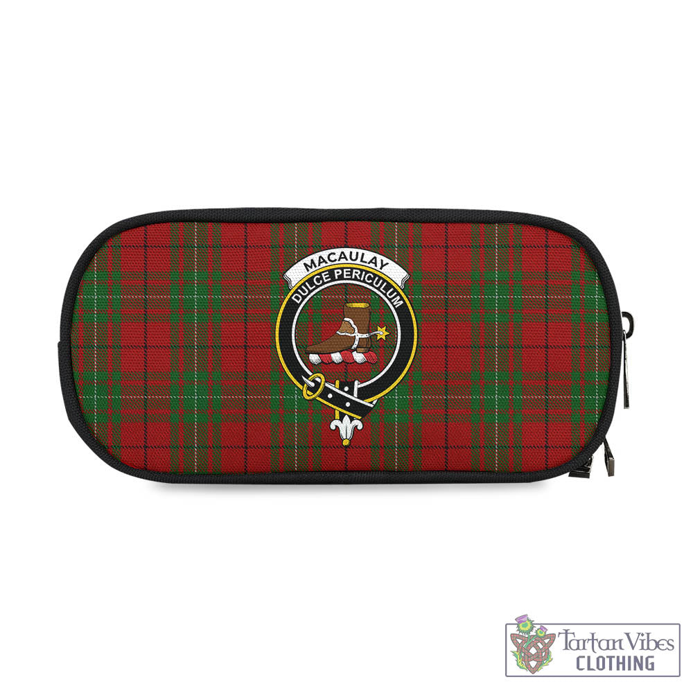 Tartan Vibes Clothing MacAulay Tartan Pen and Pencil Case with Family Crest