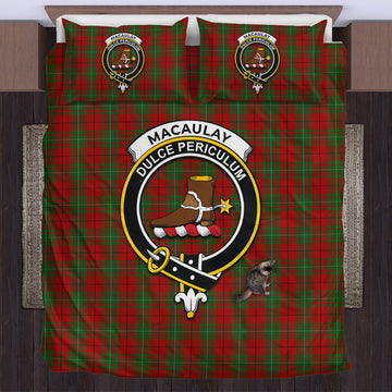 MacAulay (MacAuley) Tartan Bedding Set with Family Crest