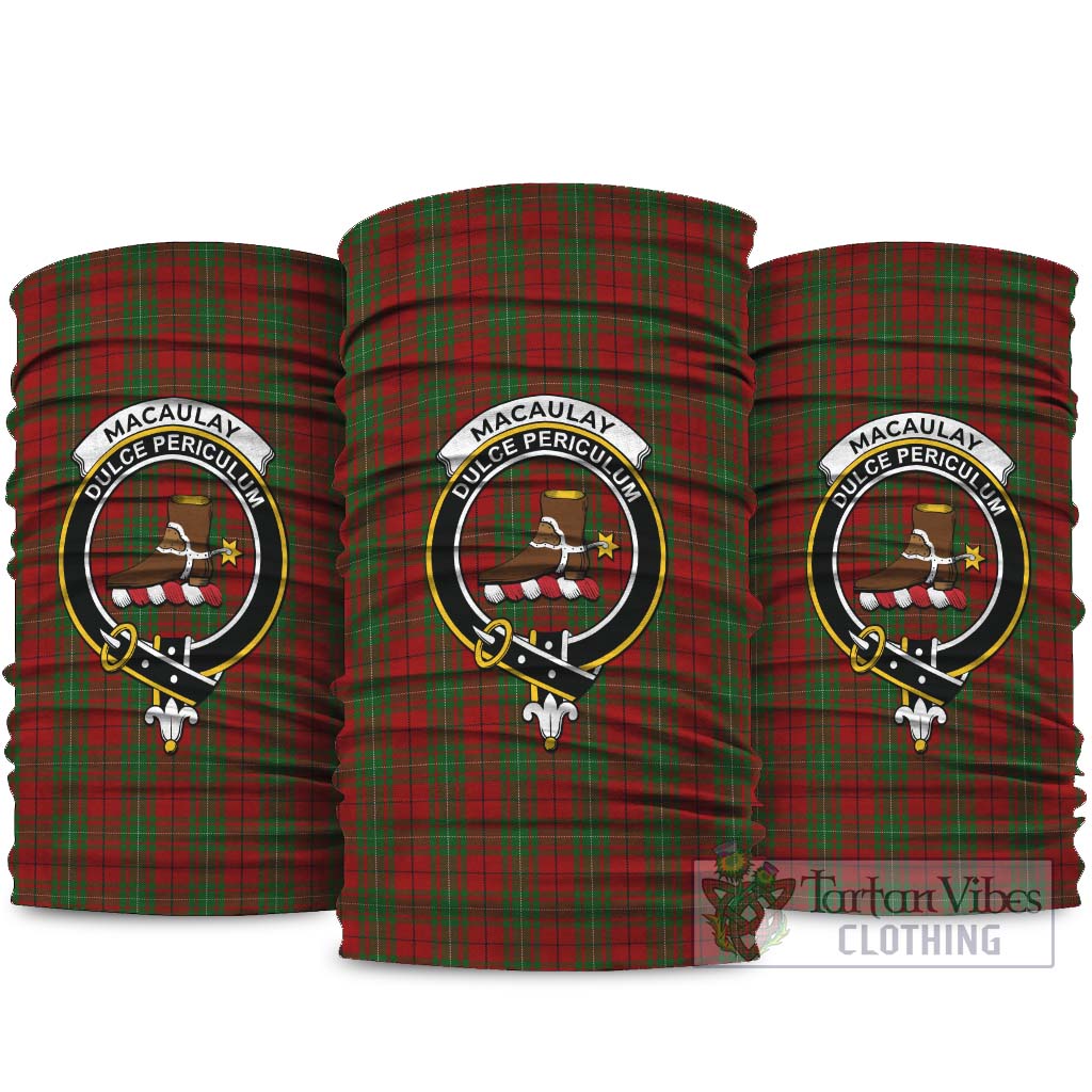 MacAulay Tartan Neck Gaiters, Tartan Bandanas, Tartan Head Band with Family Crest