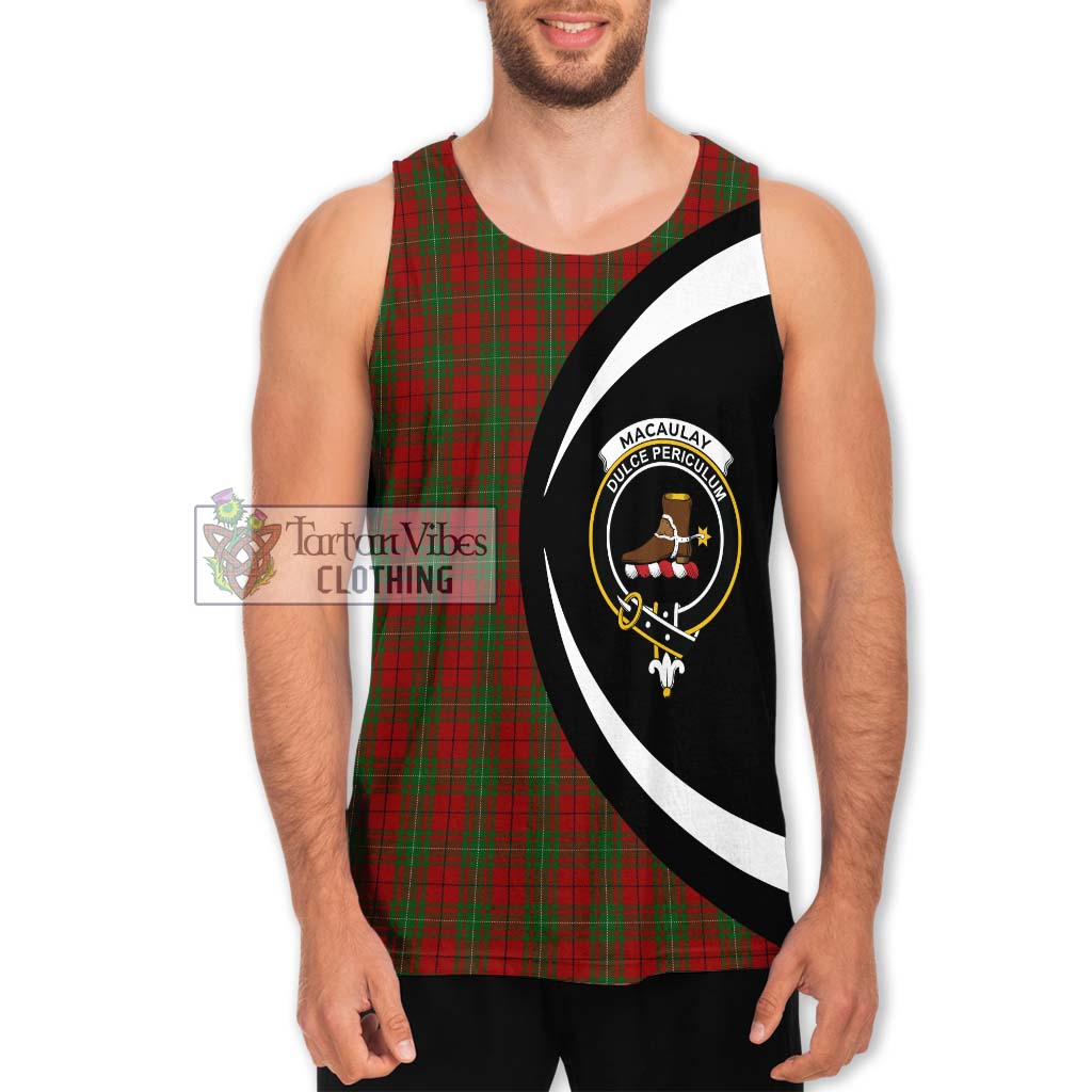 MacAulay (MacAuley) Tartan Men's Tank Top with Family Crest Circle Style Men - Tartan Vibes Clothing