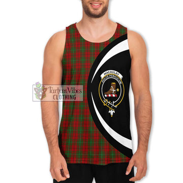 MacAulay (MacAuley) Tartan Men's Tank Top with Family Crest Circle Style