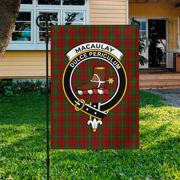 MacAulay (MacAuley) Tartan Flag with Family Crest