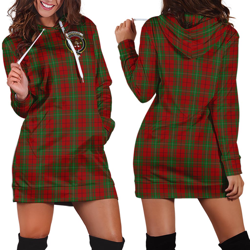 MacAulay (MacAuley) Tartan Hoodie Dress with Family Crest - Tartan Vibes Clothing