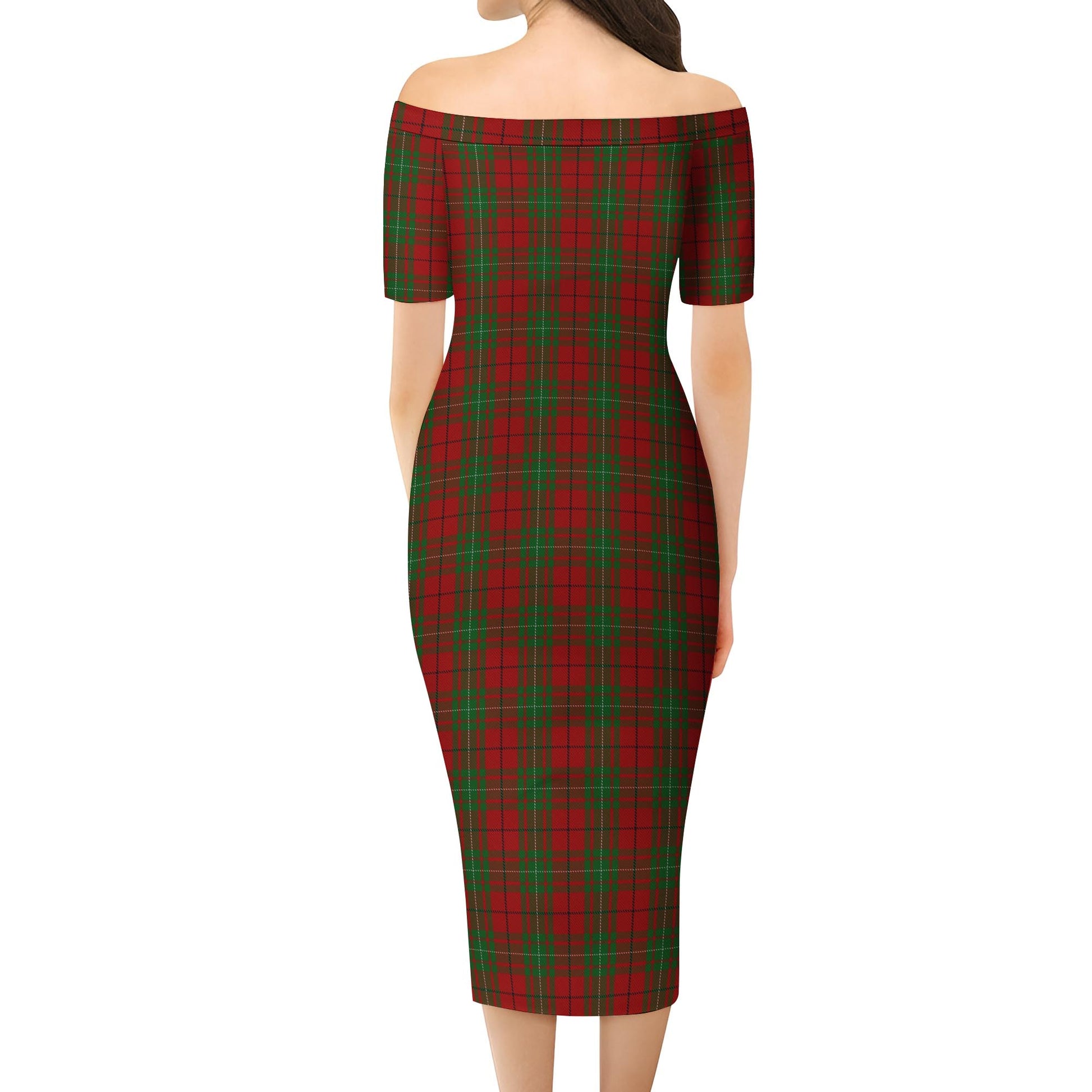 MacAulay Tartan Off Shoulder Lady Dress - Tartanvibesclothing