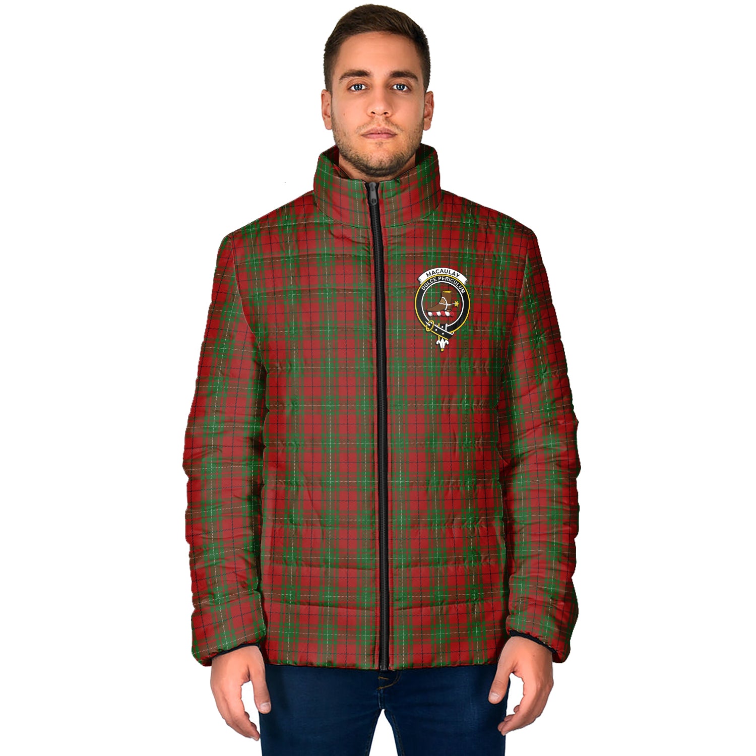 MacAulay (MacAuley) Tartan Padded Jacket with Family Crest - Tartan Vibes Clothing