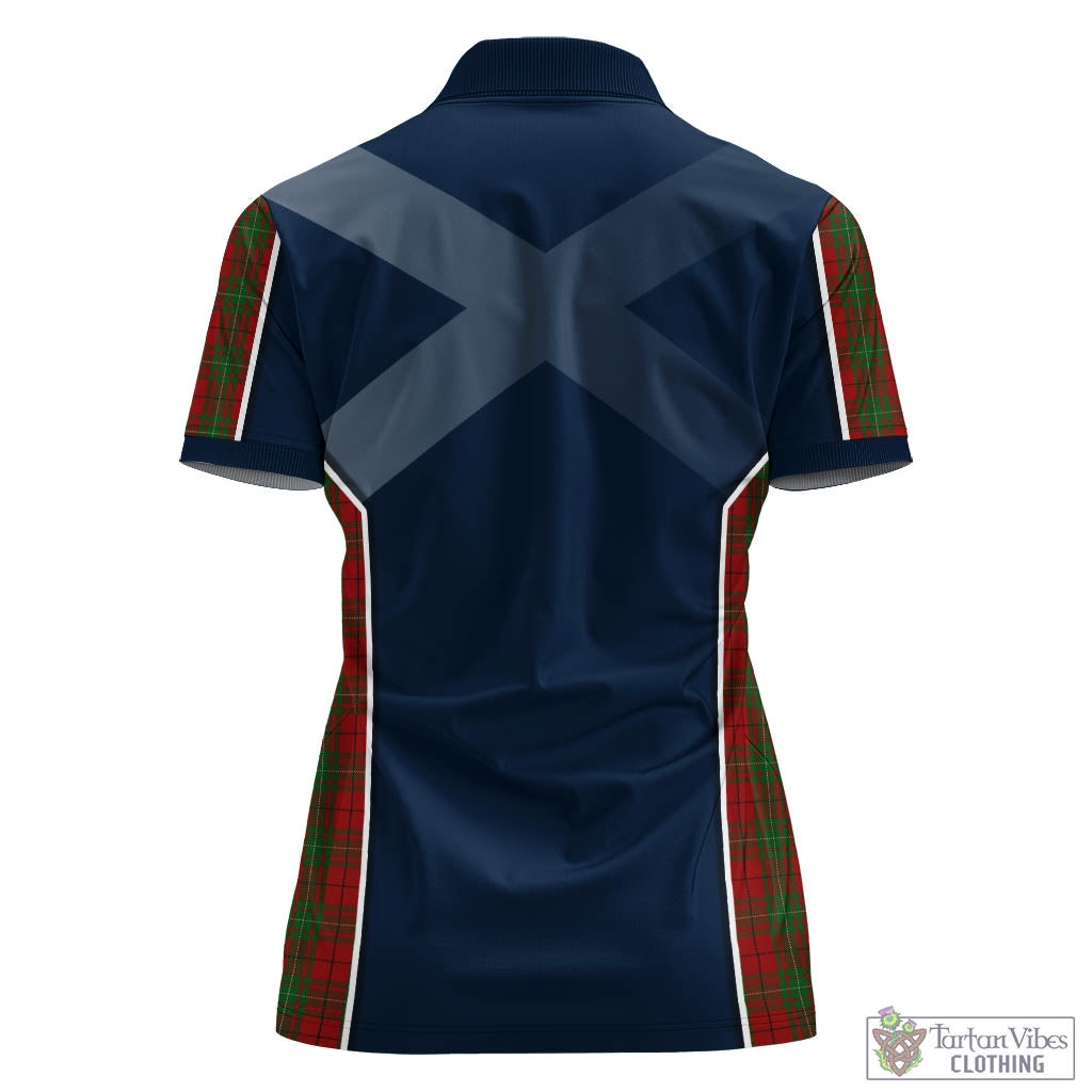 Tartan Vibes Clothing MacAulay Tartan Women's Polo Shirt with Family Crest and Scottish Thistle Vibes Sport Style