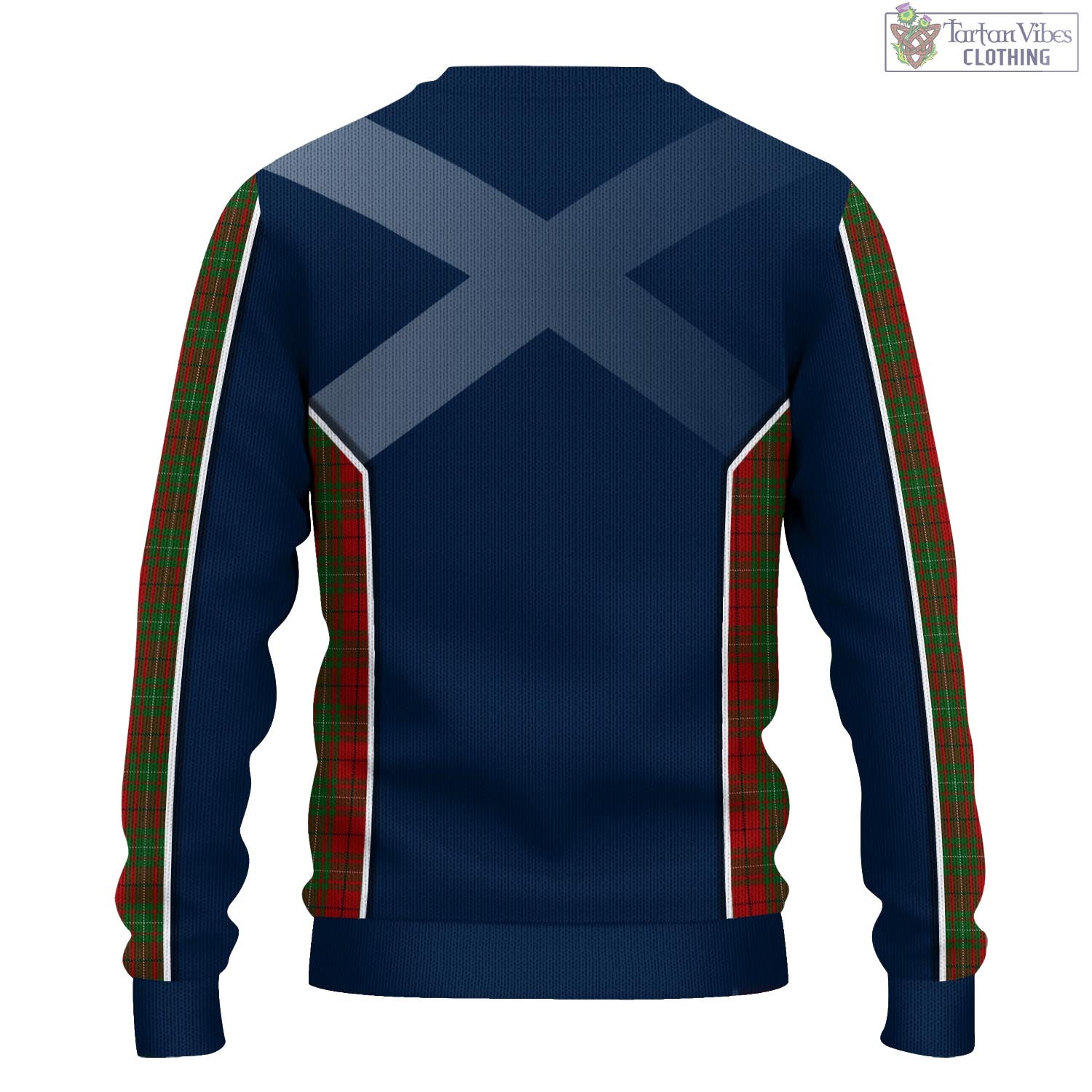 Tartan Vibes Clothing MacAulay Tartan Knitted Sweatshirt with Family Crest and Scottish Thistle Vibes Sport Style