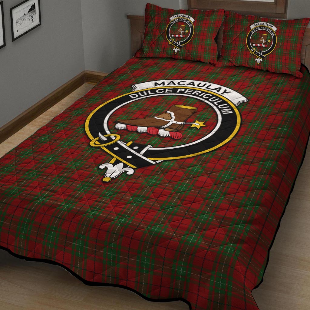 MacAulay (MacAuley) Tartan Quilt Bed Set with Family Crest - Tartan Vibes Clothing