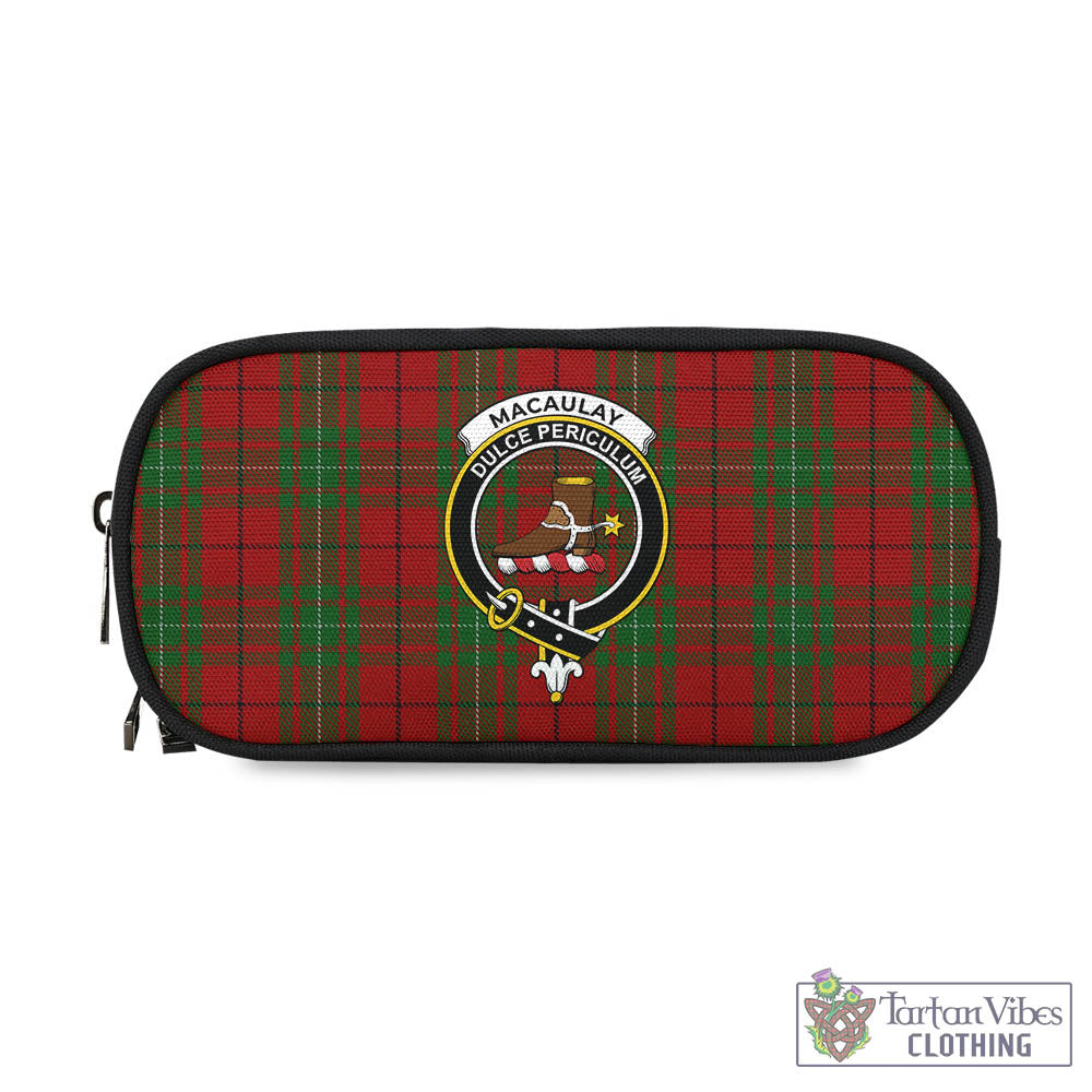 Tartan Vibes Clothing MacAulay Tartan Pen and Pencil Case with Family Crest