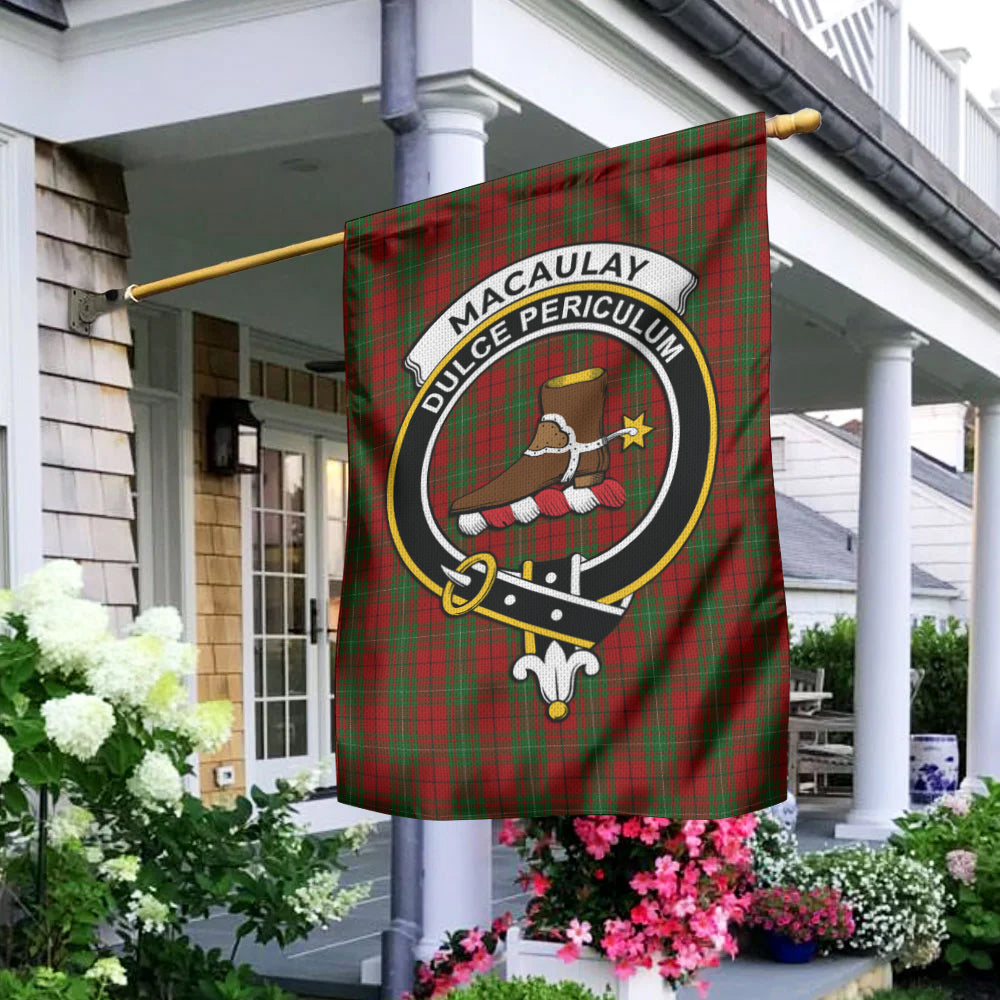 MacAulay (MacAuley) Tartan Flag with Family Crest - Tartan Vibes Clothing