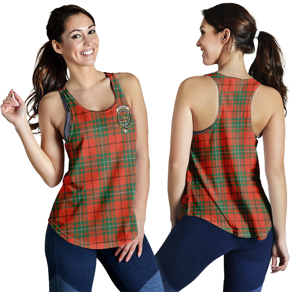 macaulay-ancient-tartan-women-racerback-tanks-with-family-crest