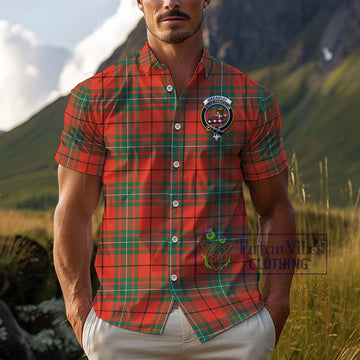 MacAulay Ancient Tartan Cotton Hawaiian Shirt with Family Crest