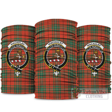 MacAulay Ancient Tartan Neck Gaiters, Tartan Bandanas, Tartan Head Band with Family Crest