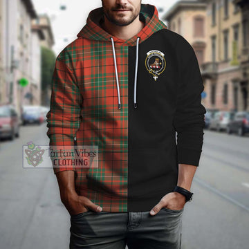 MacAulay Ancient Tartan Hoodie with Family Crest and Half Of Me Style