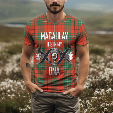 MacAulay Ancient Tartan T-Shirt with Family Crest DNA In Me Style