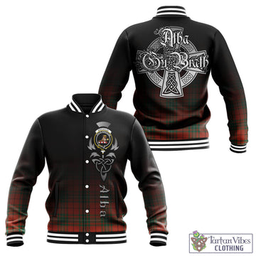 MacAulay Ancient Tartan Baseball Jacket Featuring Alba Gu Brath Family Crest Celtic Inspired