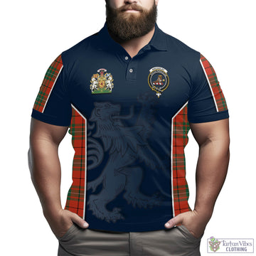 MacAulay Ancient Tartan Men's Polo Shirt with Family Crest and Lion Rampant Vibes Sport Style