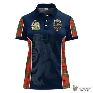 MacAulay Ancient Tartan Women's Polo Shirt with Family Crest and Lion Rampant Vibes Sport Style