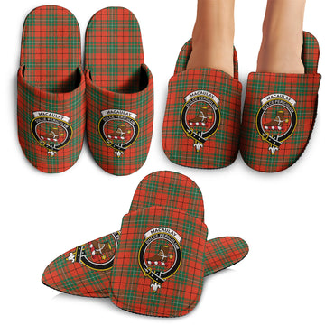 MacAulay Ancient Tartan Home Slippers with Family Crest