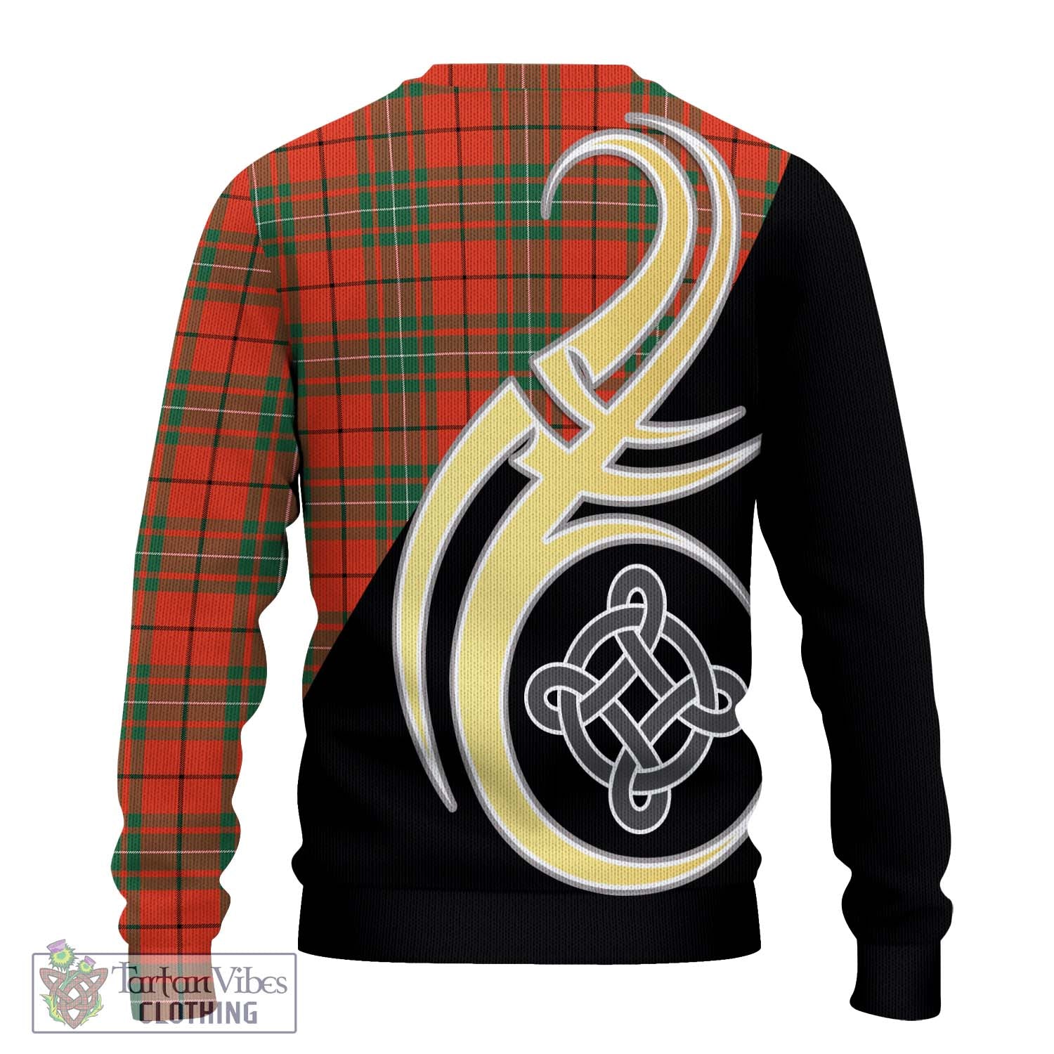 MacAulay Ancient Tartan Knitted Sweater with Family Crest and Celtic Symbol Style - Tartan Vibes Clothing