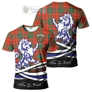 MacAulay Ancient Tartan Cotton T-shirt with Alba Gu Brath Regal Lion Emblem