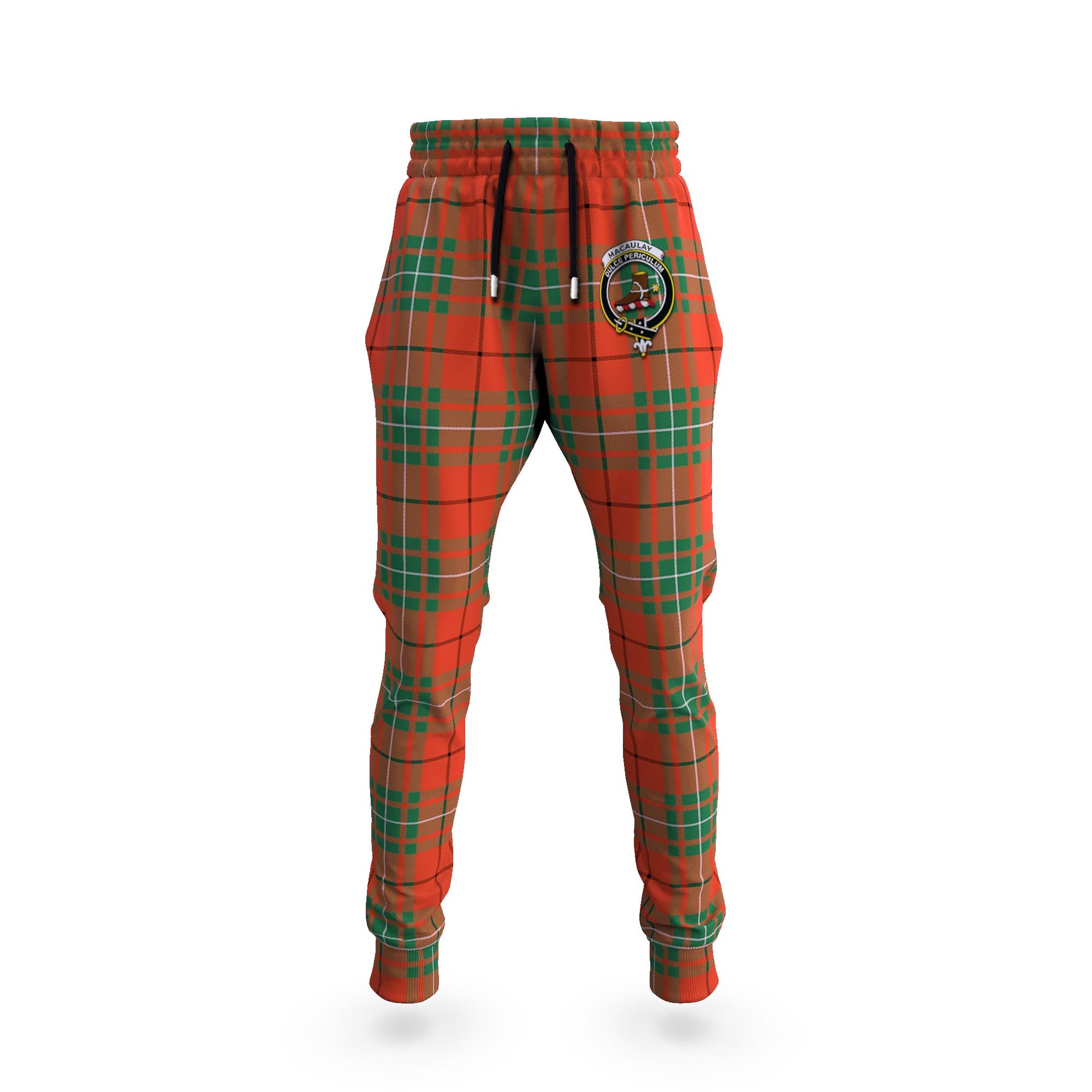 MacAulay Ancient Tartan Joggers Pants with Family Crest 5XL - Tartan Vibes Clothing