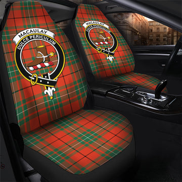 MacAulay Ancient Tartan Car Seat Cover with Family Crest