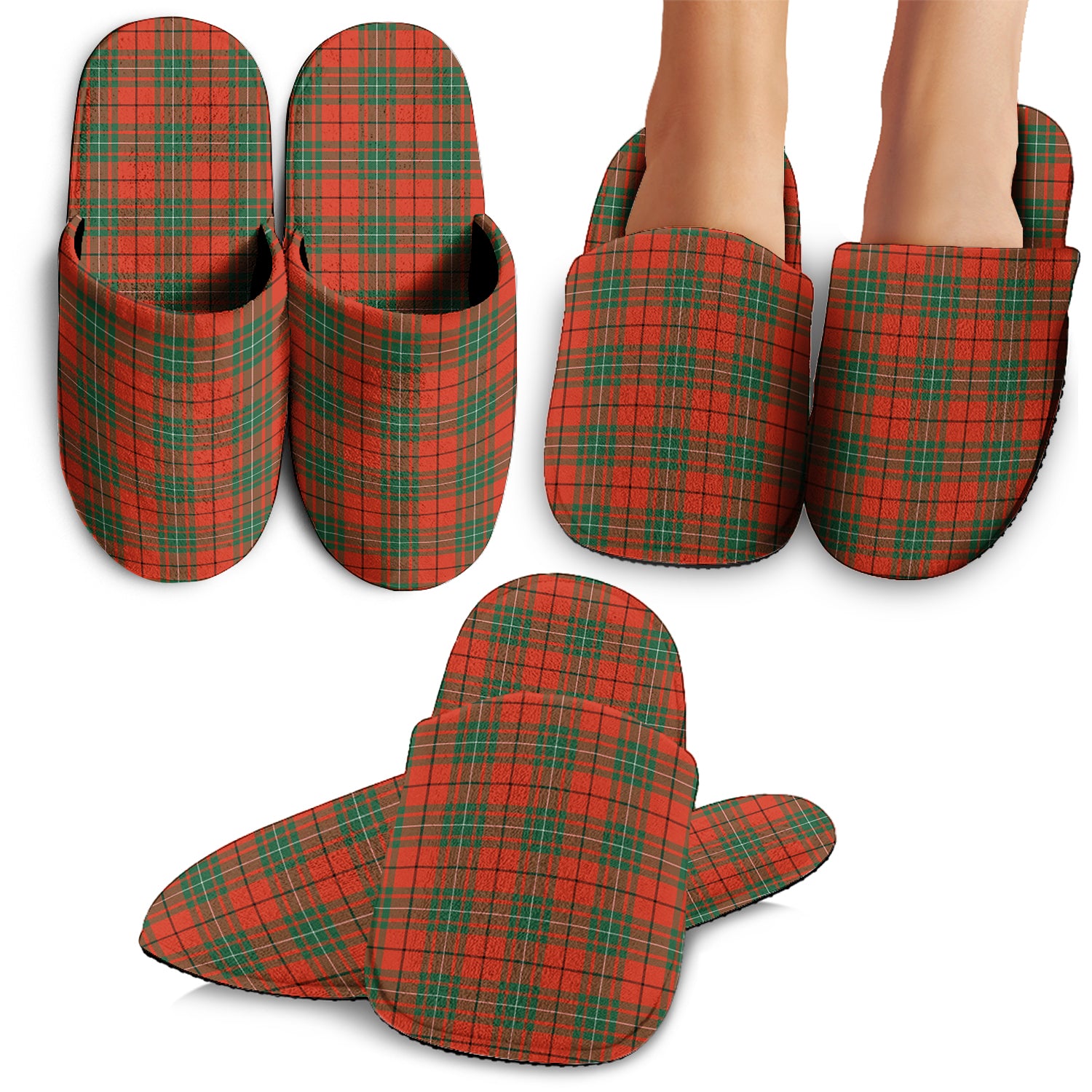 MacAulay Ancient Tartan Home Slippers - Tartanvibesclothing