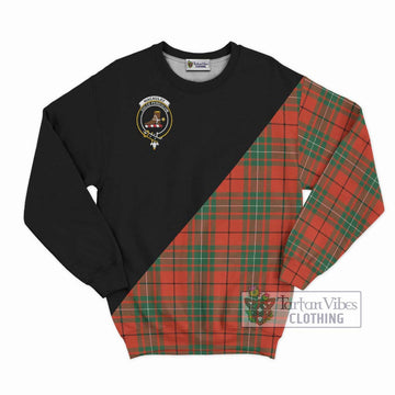 MacAulay Ancient Tartan Sweatshirt with Family Crest and Military Logo Style