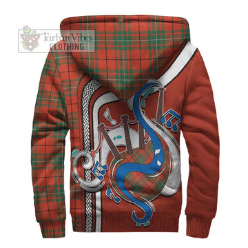 MacAulay Ancient Tartan Sherpa Hoodie with Epic Bagpipe Style